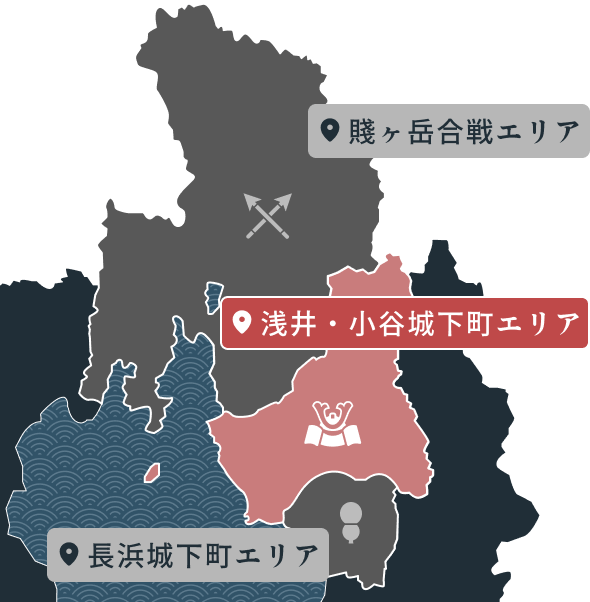 滋賀県北西部の地図