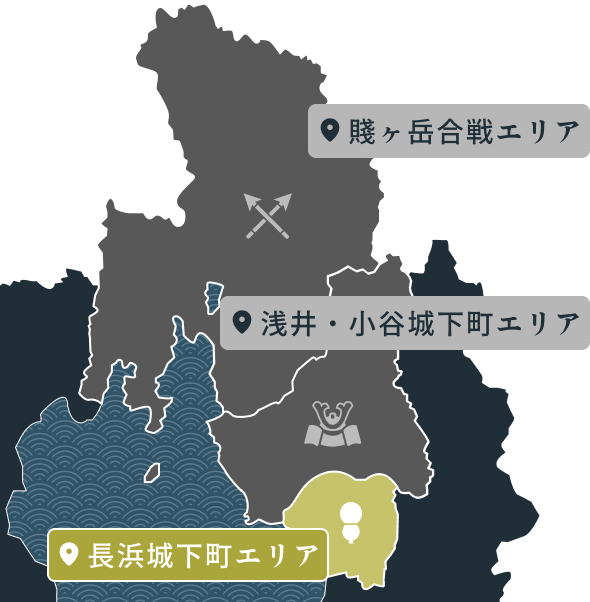 滋賀県北西部の地図
