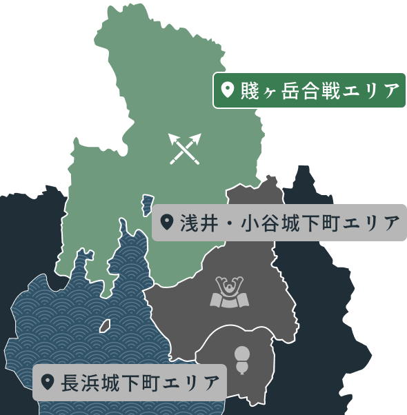 滋賀県北西部の地図