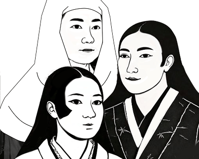 浅井三姉妹のイラスト